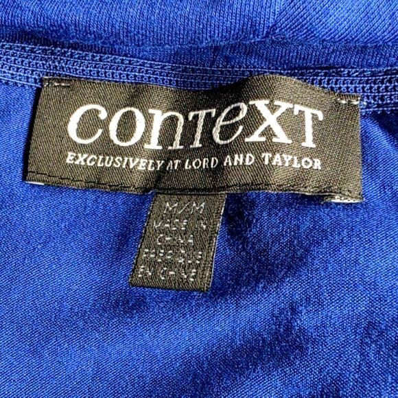 ConText Lord & Taylor Bright in Blue Soft Mesh Everyday Active Top Size Medium - Picture 6 of 7